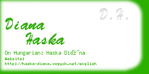 diana haska business card